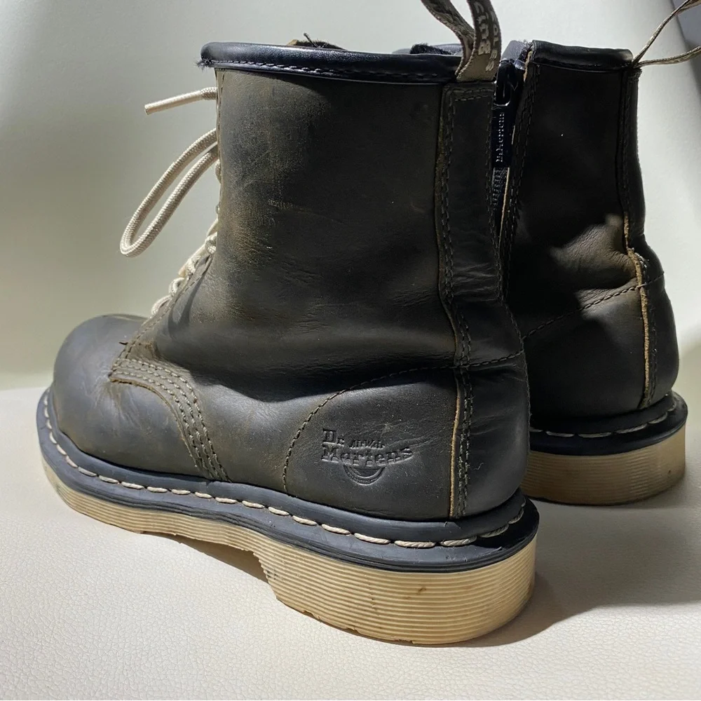 Dr. Marten's Industrial Steel Toe Women's Size 6 Maple Brown Slip Resistant Zip - Picture 3 of 16